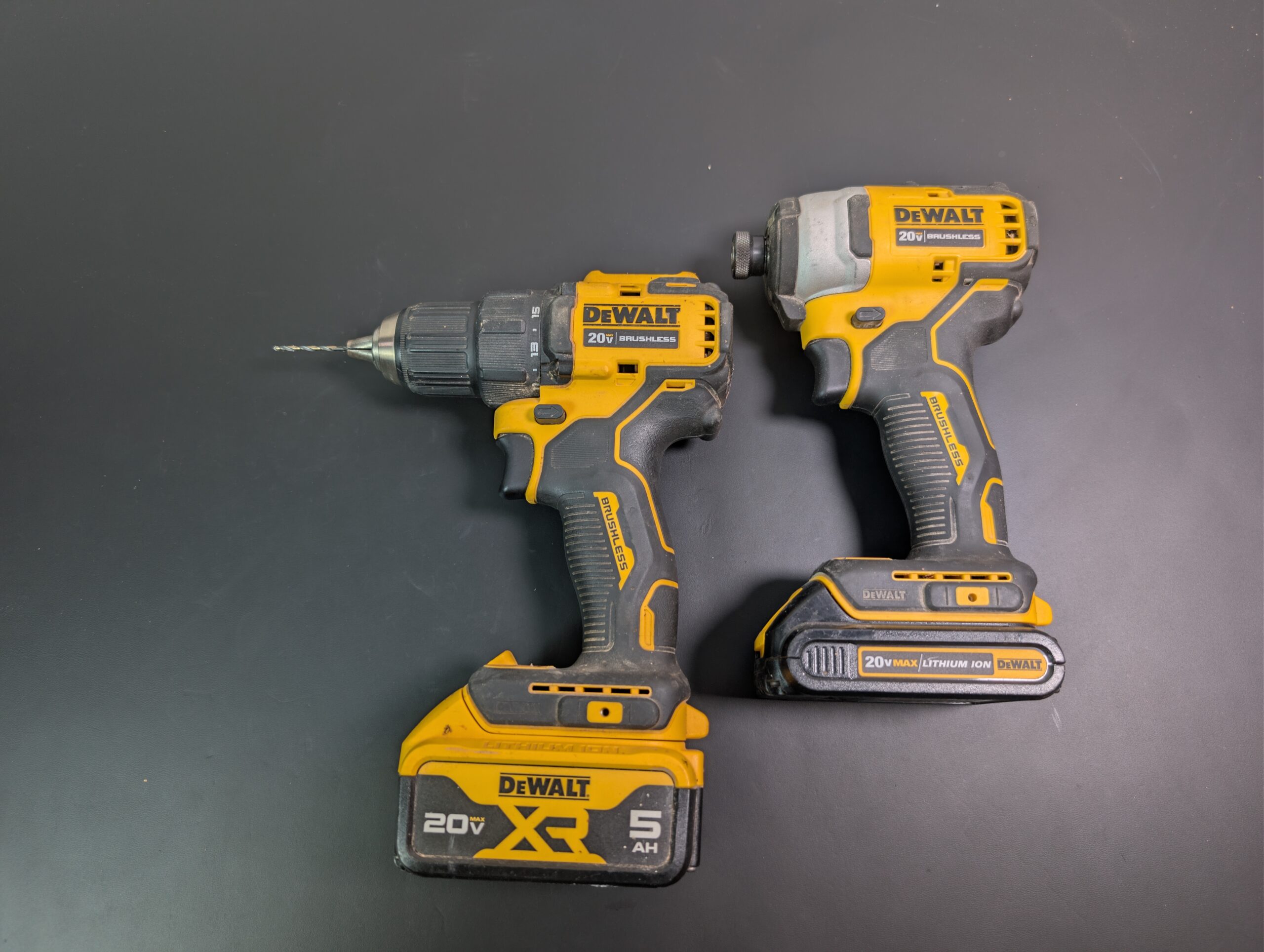 DeWalt 20V MAX brushless drill and 1/4-inch impact driver