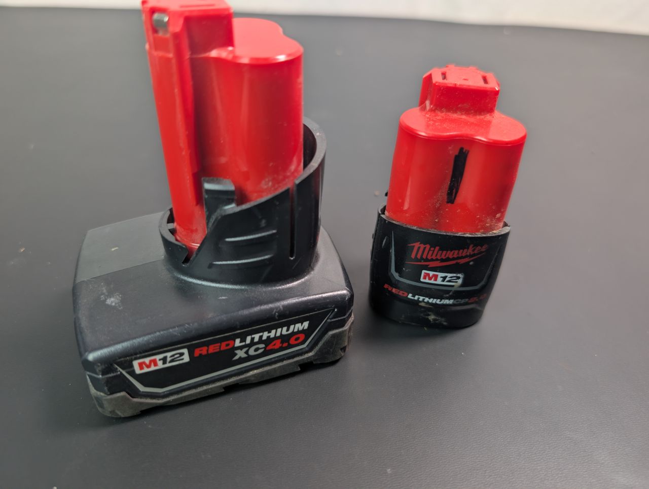 Milwaukee M12 XC4.0 and CP 2.0 battery packs